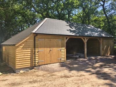 Pic 86. 6.0m x 5.4m Carriage House, 4.2m x 5.4m Cart Lodge & 3.0m x 5.4m Garage with slate roof